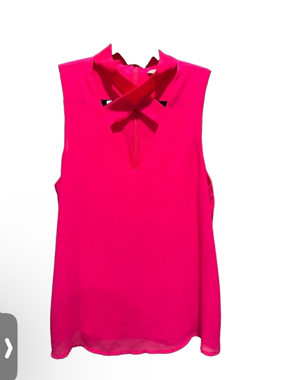 Naked Zebra Twist-Neck Women's Top in Hot Pink Size Medium
